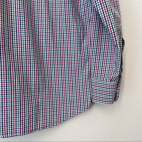 🆕 Southern Tide Gingham Button Down - Navy, Green, Red, & White - Picture 6 of 13
